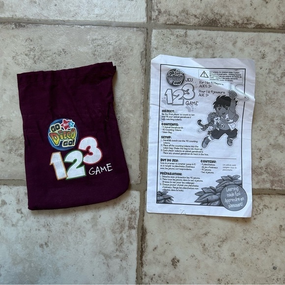 Go Diego Go Nick Jr. 123 Game Milton Bradley ages 3+ two player game - Picture 8 of 11